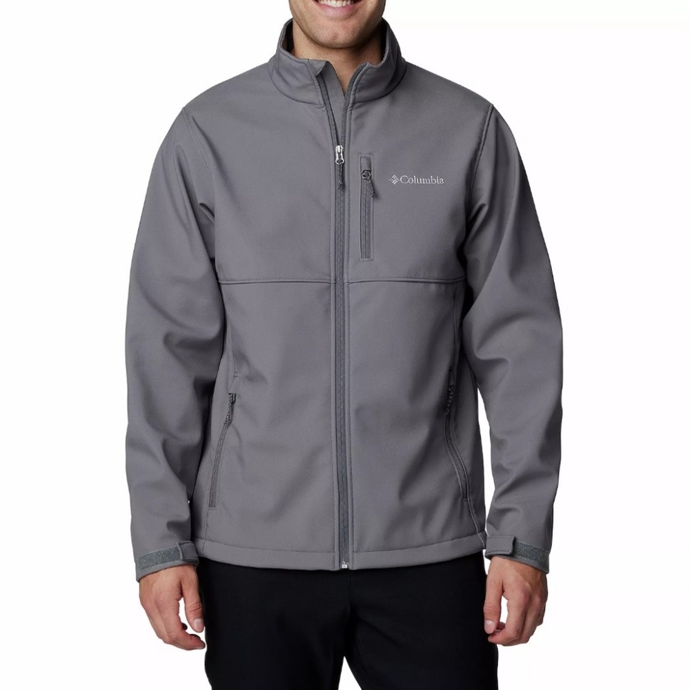 Columbia Men's Ascender Softshell Jacket Water/Wind Resistant City Gray Size 3X